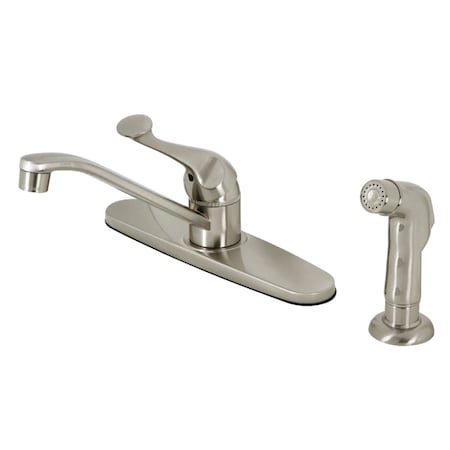Kingston Brass KB572SNSP 8" Centerset Kitchen Faucet, Brushed Nickel KB572SNSP